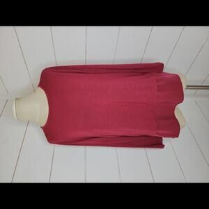 J Crew Mercantile Large Red faux layered knit top